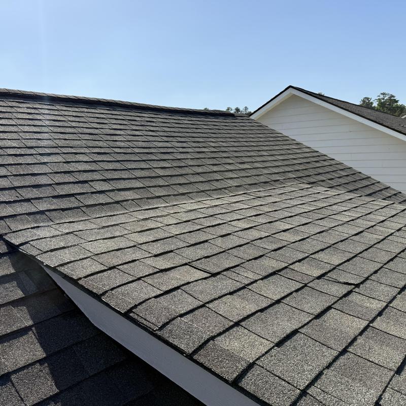 Asphalt shingle roof with no hail damage after inspection