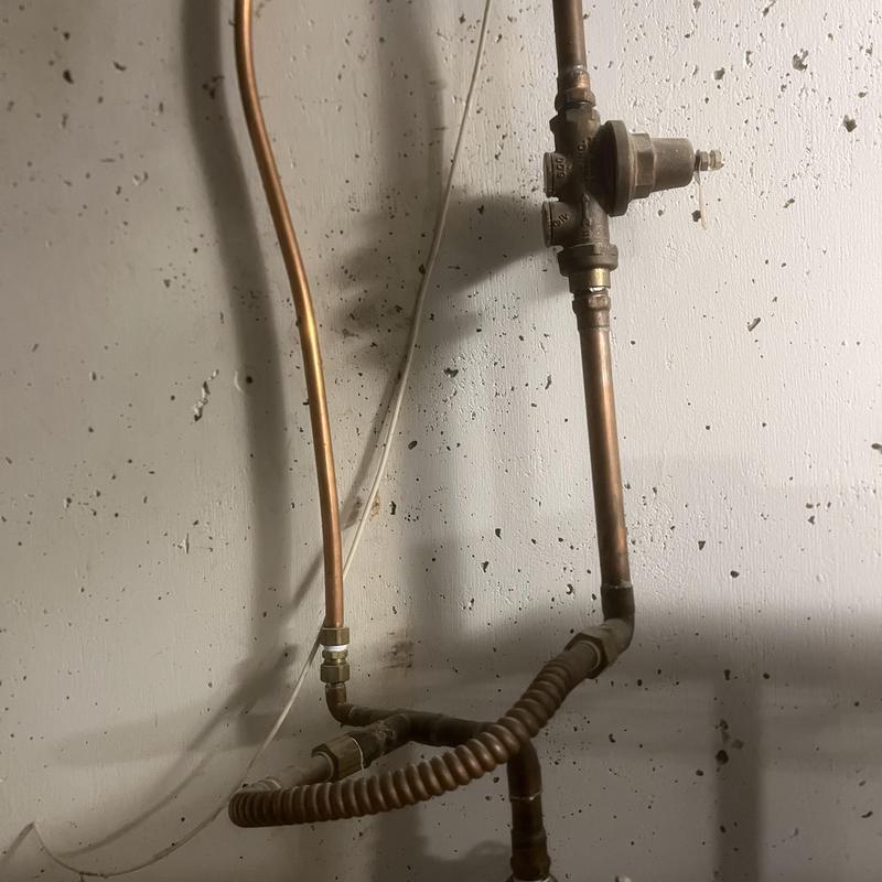 Food ejector float system with copper piping and valve
