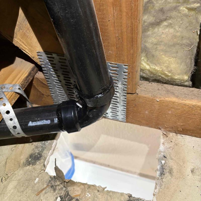 ABS 90 plumbing elbow with sealed hub fitting