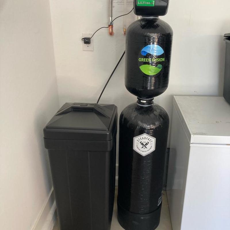 Green Fusion water softener unit with salt tank