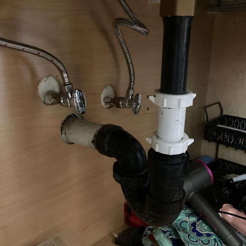 Master sink drain with removed p-trap in Gilbert, AZ