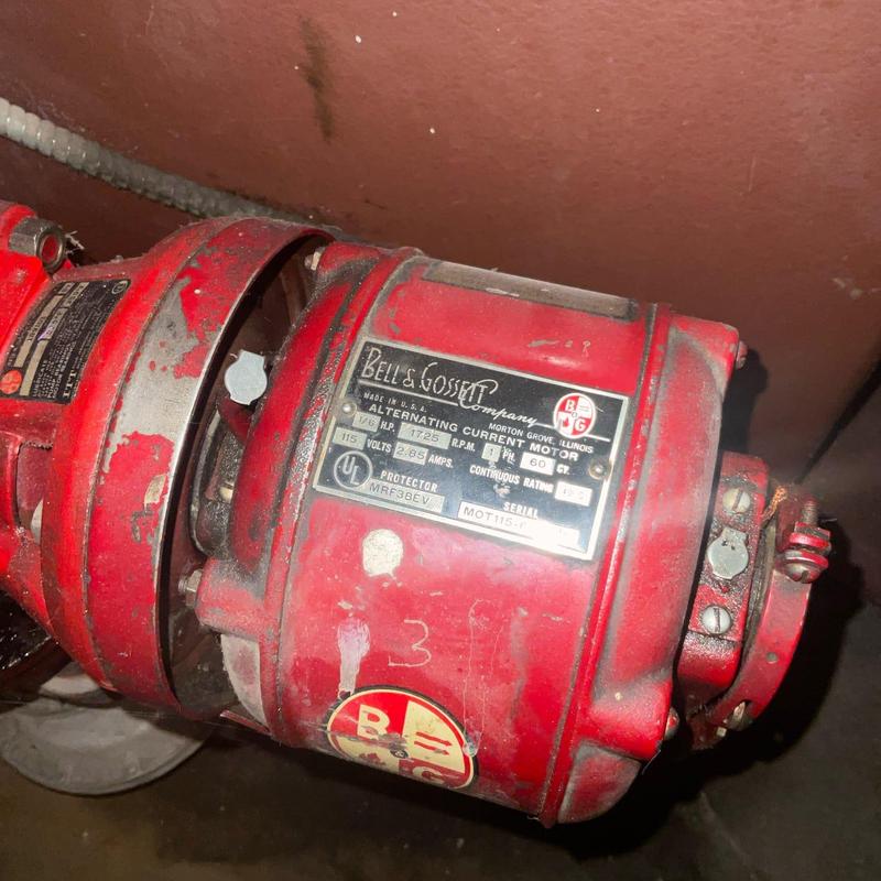Bell & Gossett alternating current motor close-up