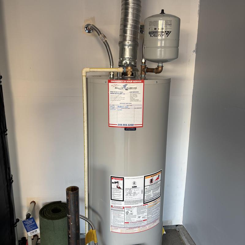 Bradford White 50-gallon gas water heater with expansion tank