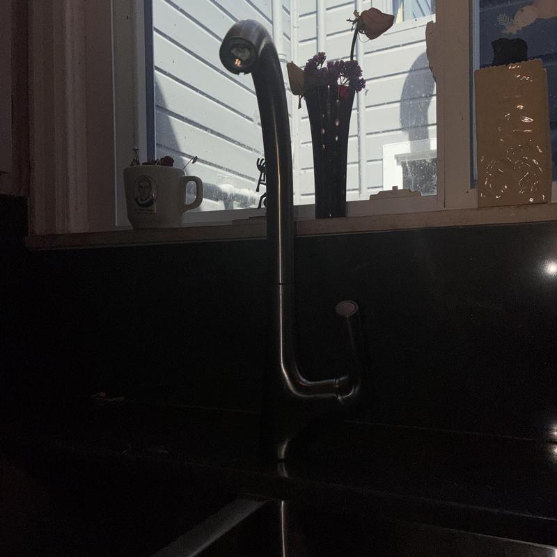 Kitchen faucet with removed solenoid control box