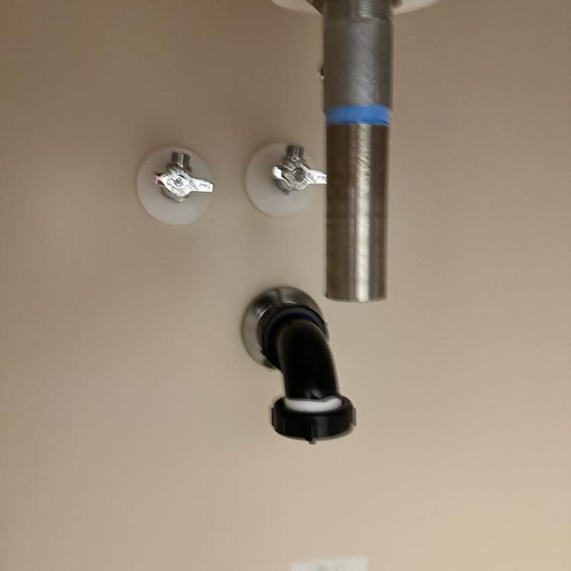Plastic Flo-tite shut off valves and angle stops installed
