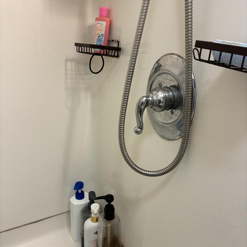 Shower valve with pressure balancing unit and hose