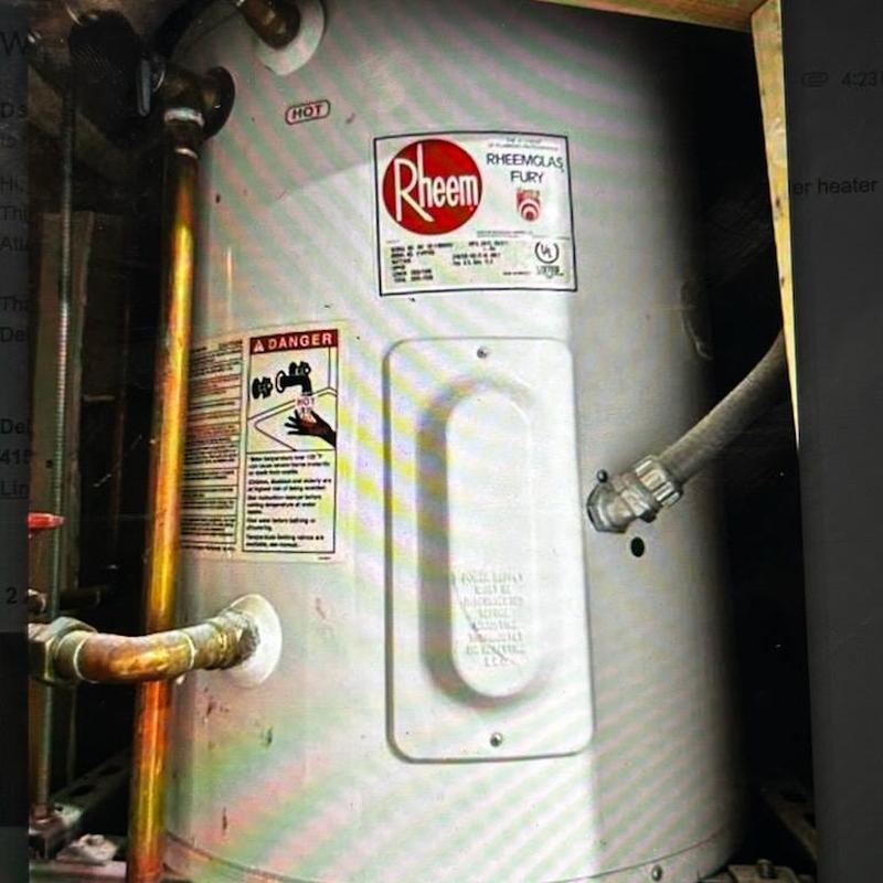 Water heater piping and valve installation with copper fittings