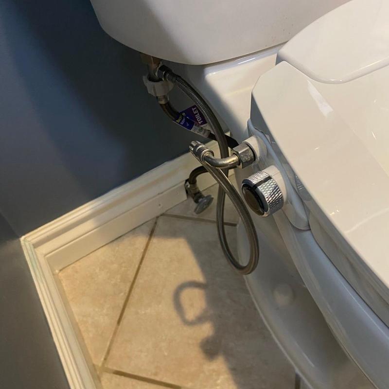Toilet shut-off valve and supply line installation