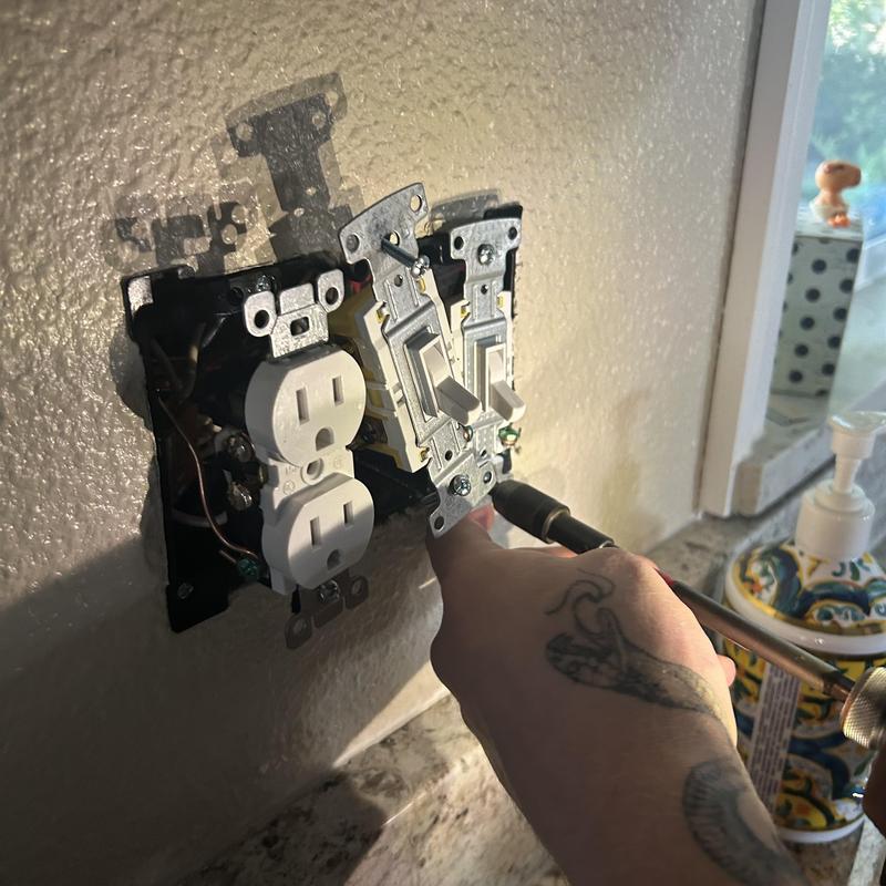 Electrical outlet and switches wiring corrections in wall