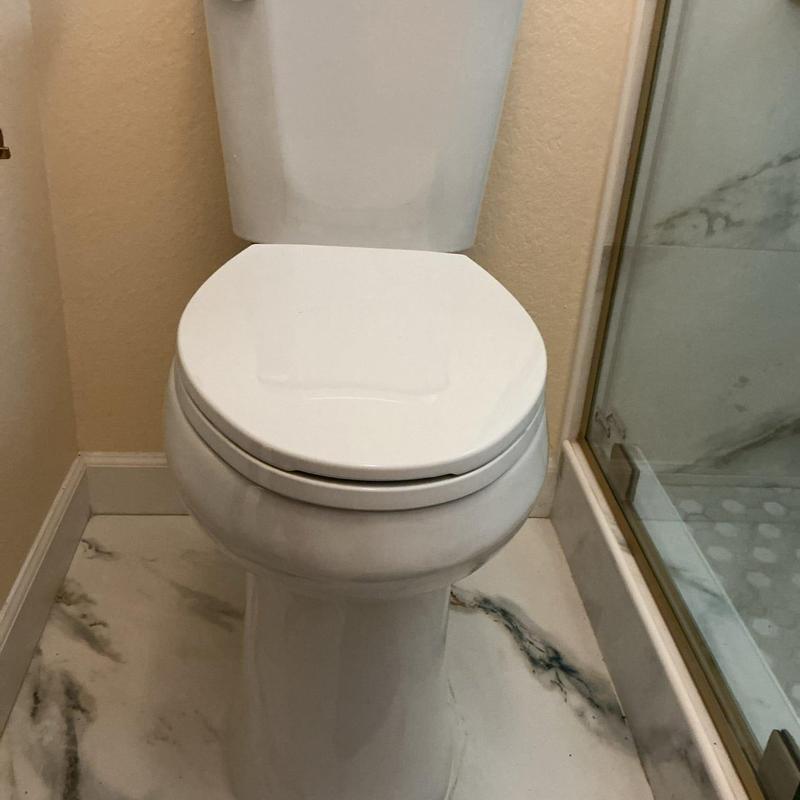 Horrow extra tall two-piece toilet installation