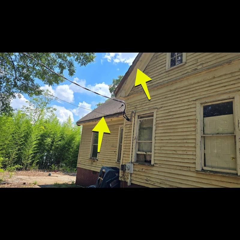 Roof shingles and siding inspection on aged house Roof shingles and siding inspection on aged house