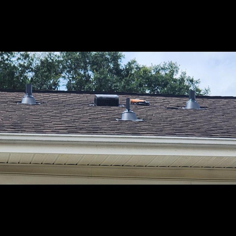 Pipe boot flashings installation on shingle roof Pipe boot flashings installation on shingle roof