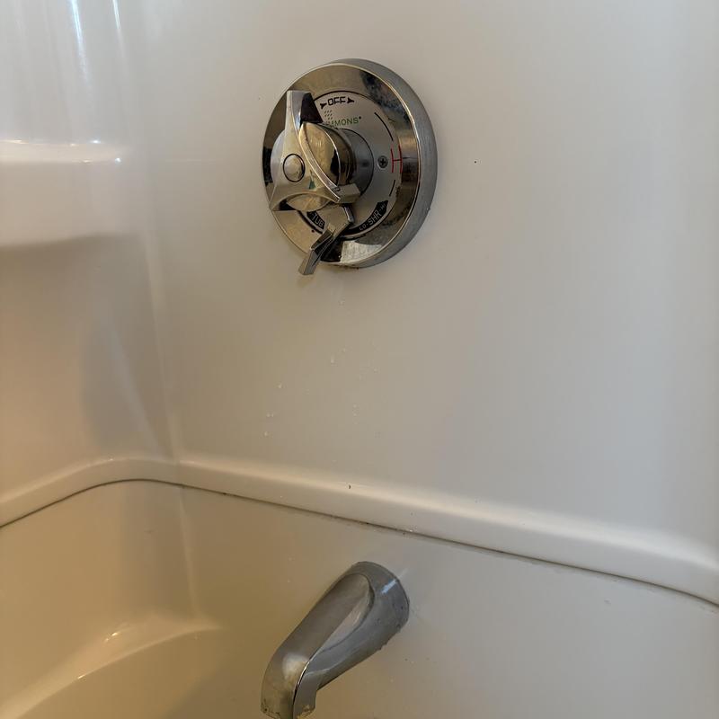 Simmons shower valve with dripping hot side cleaned