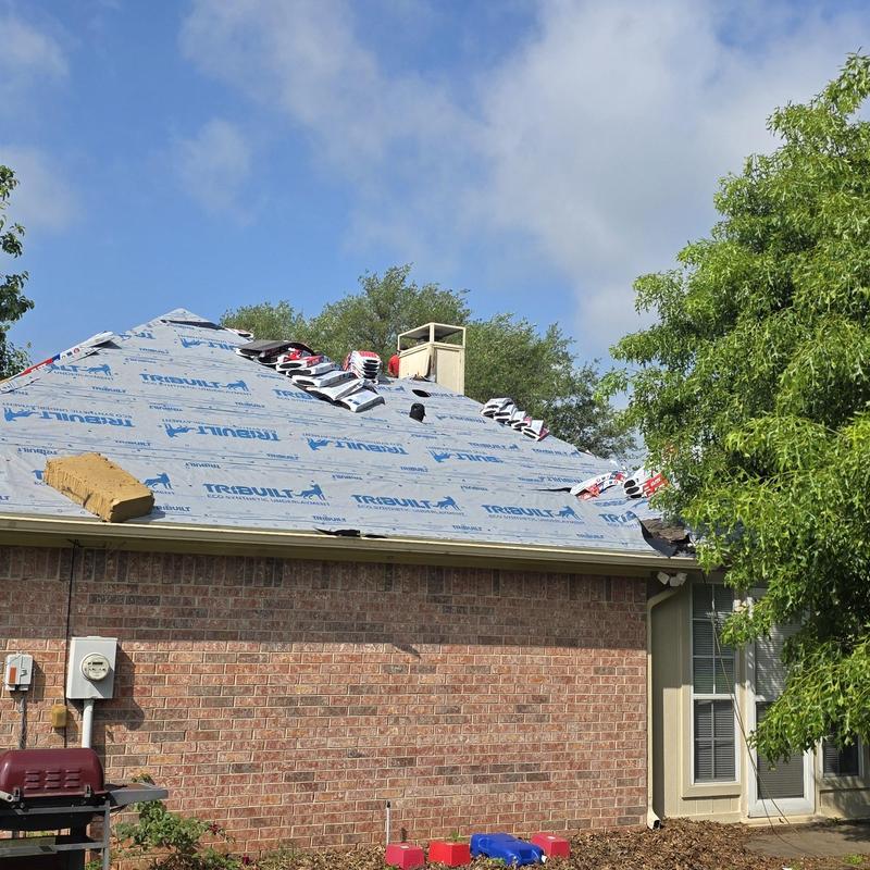 Roof underlayment installation after hail damage, Terrell TX