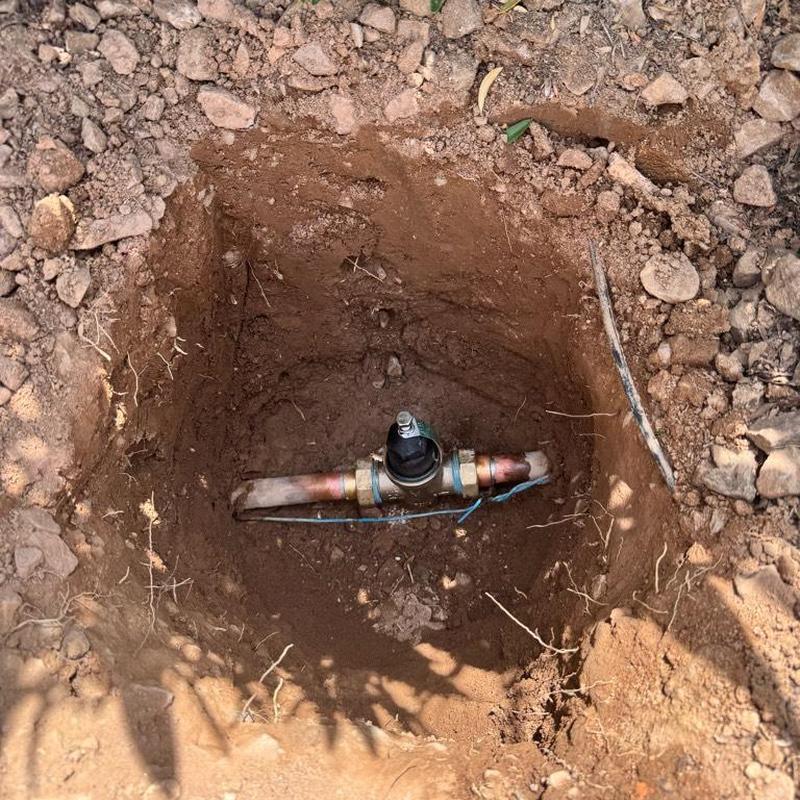 Pressure reducing valve installed on main water line