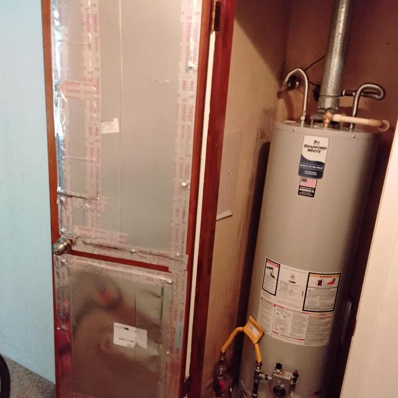 Bradford White gas water heater with code upgrades