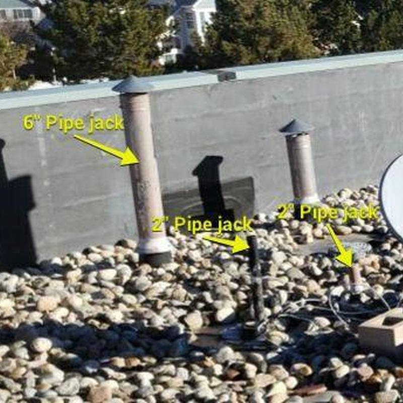 EPDM flat roof pipe jack seals and repairs