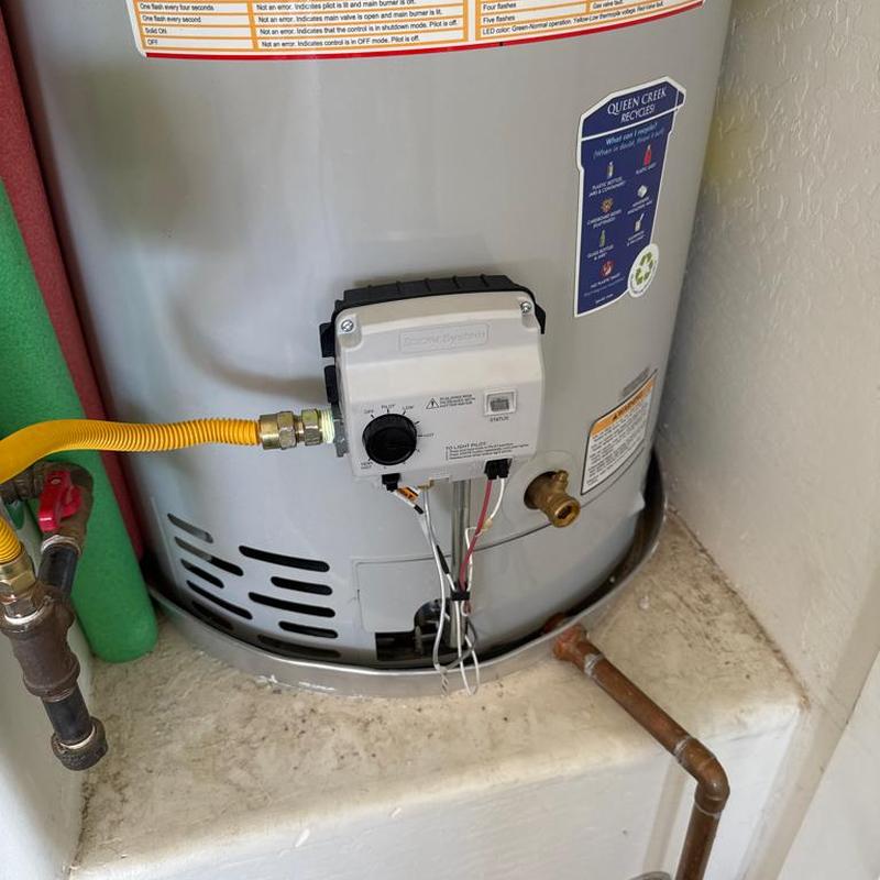 Gas control valve on Bradford White water heater