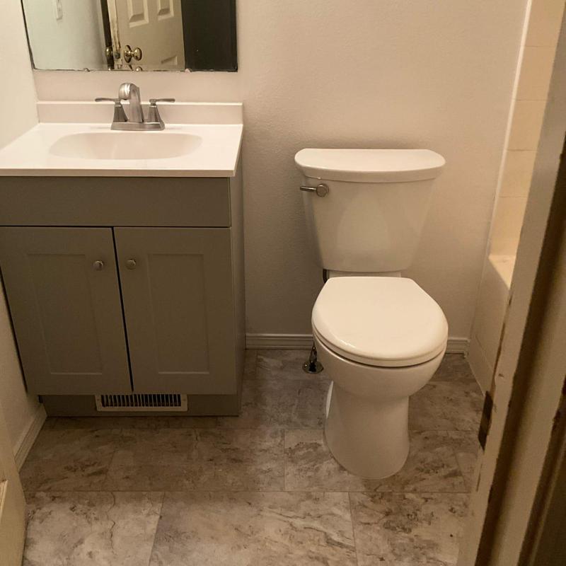 American Standard toilet installation with angle stop