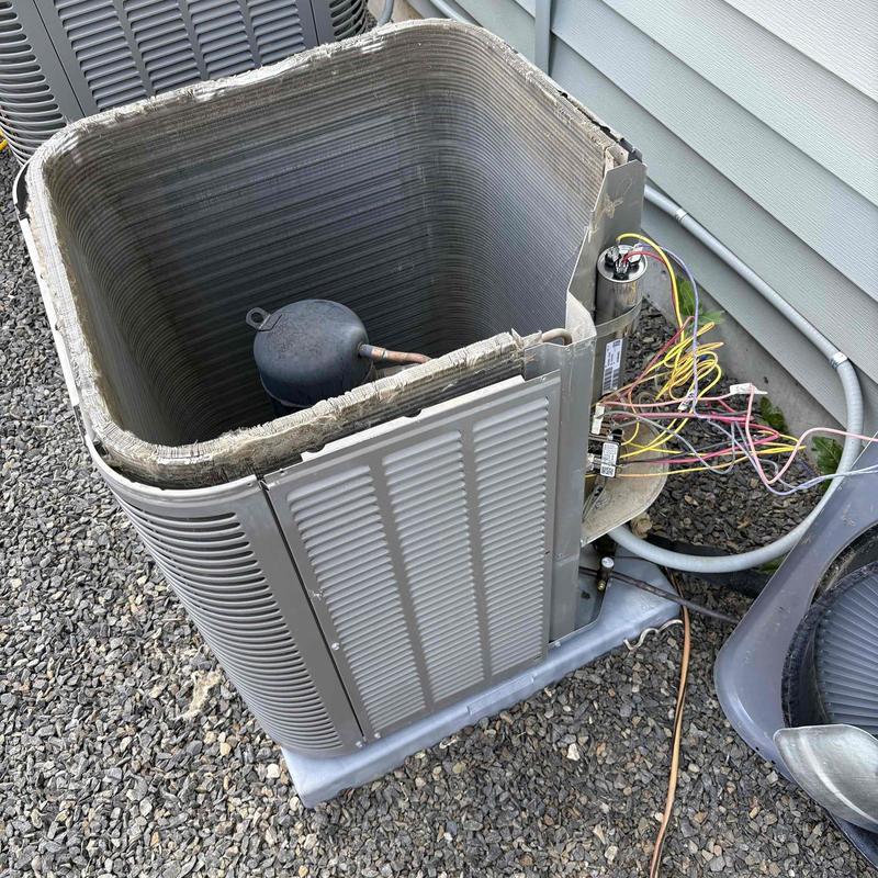 Air conditioner compressor removal with exposed wiring