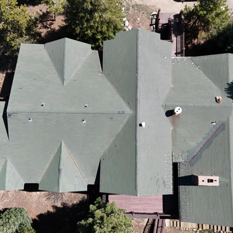 Asphalt shingle roof with heat tape installation