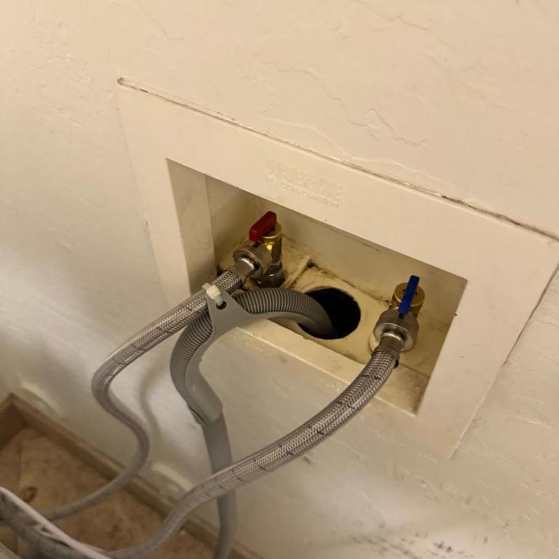 Laundry bib valves with threaded supply lines installation