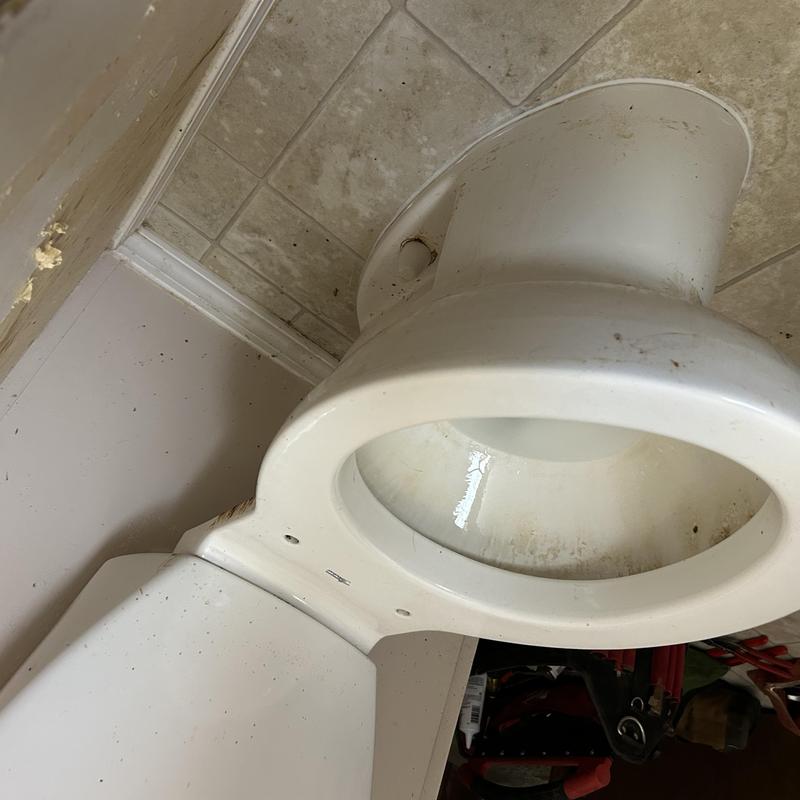 Toilet flange leak repair below toilet bowl