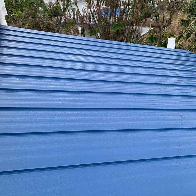 Aluminum standing seam roof panels on Sanibel Island