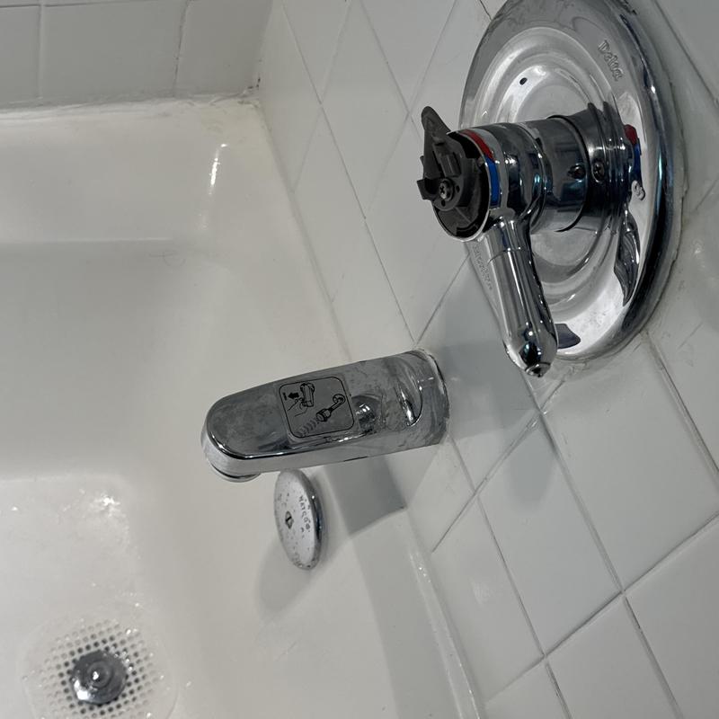 Delta tubshower faucet cartridge replacement in white tub