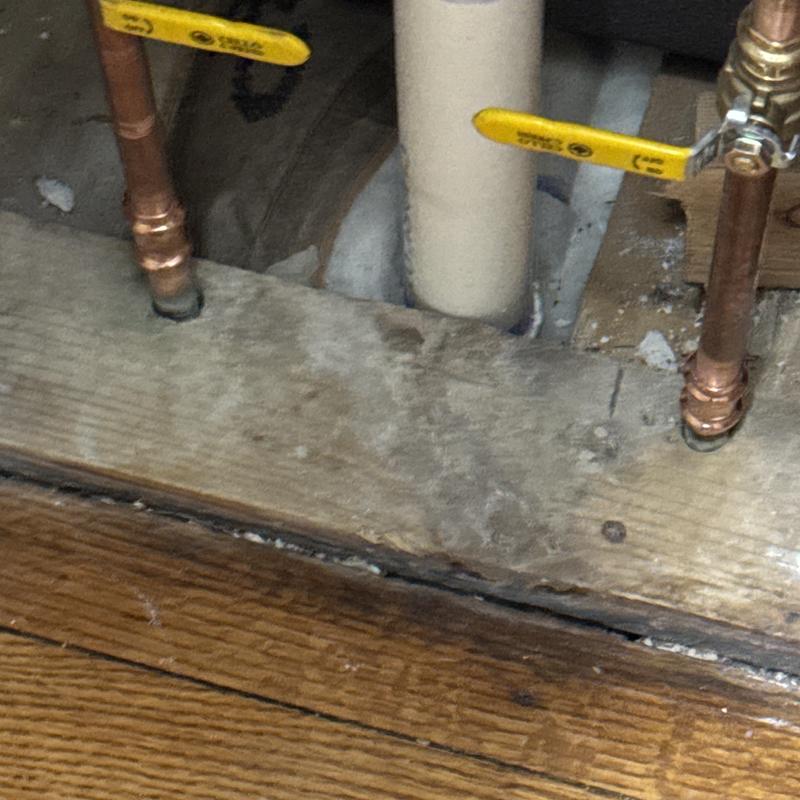 Ball valve shut off handles on copper pipes