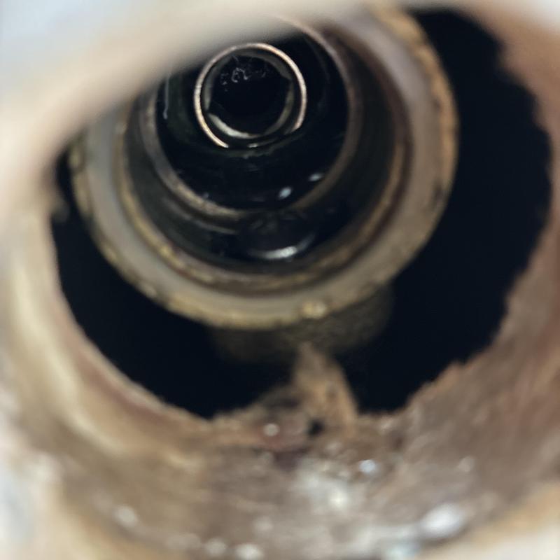 Shower faucet diverter assembly inside view repair