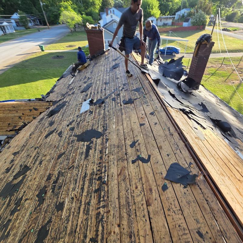 Wood roof deck removal during roof replacement in SC Wood roof deck removal during roof replacement in SC
