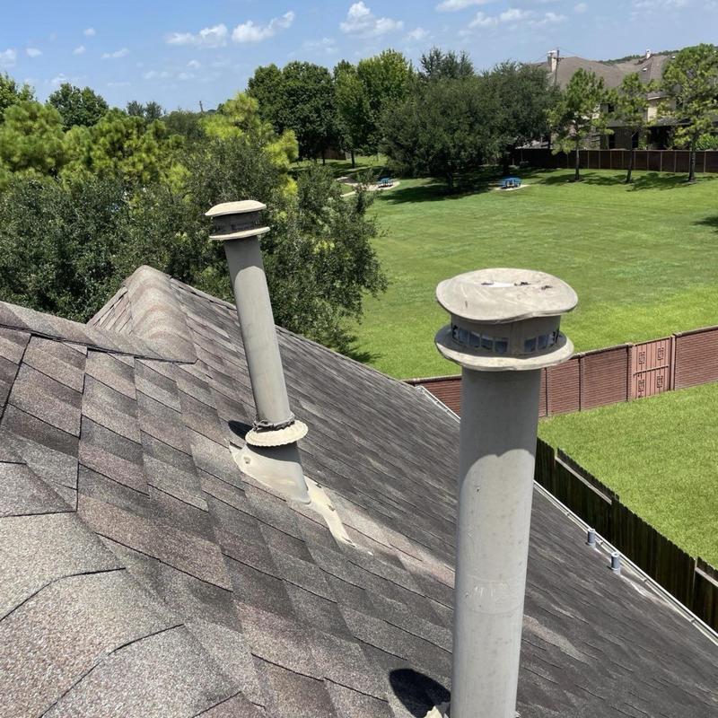 Plumbing vent pipe flashing on shingle roof repair Plumbing vent pipe flashing on shingle roof repair
