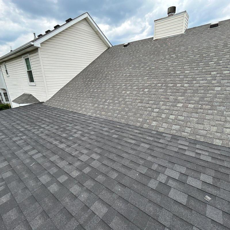 Asphalt shingle roof with hail damage inspection in Tennessee