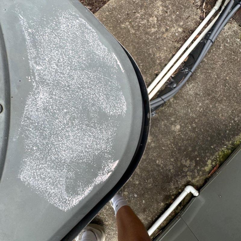 Satellite dish with paint wear and weathering marks