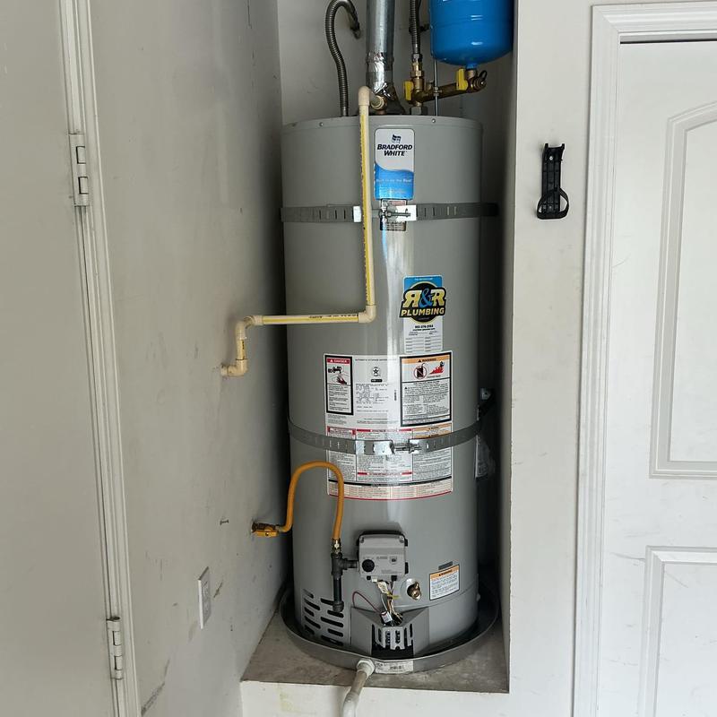 Bradford White 50-gallon gas water heater installation