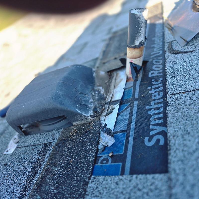 Pipe boot and synthetic roof underlayment installation