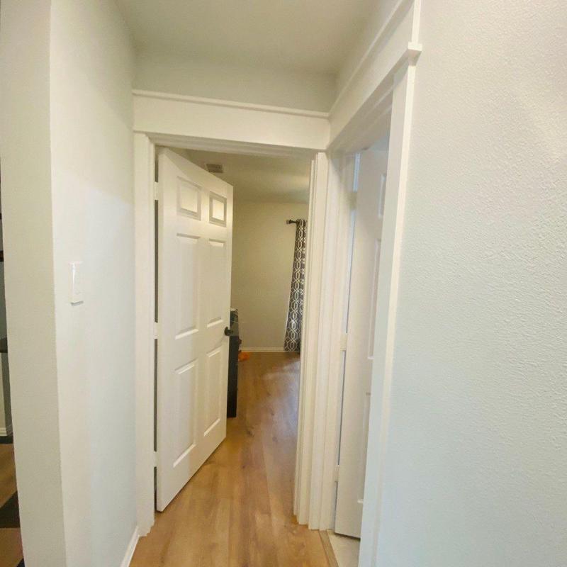 Solid core interior doors with new trim installation