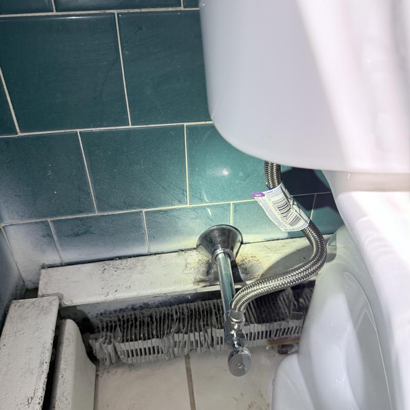 Toilet shut off valve and supply line installation