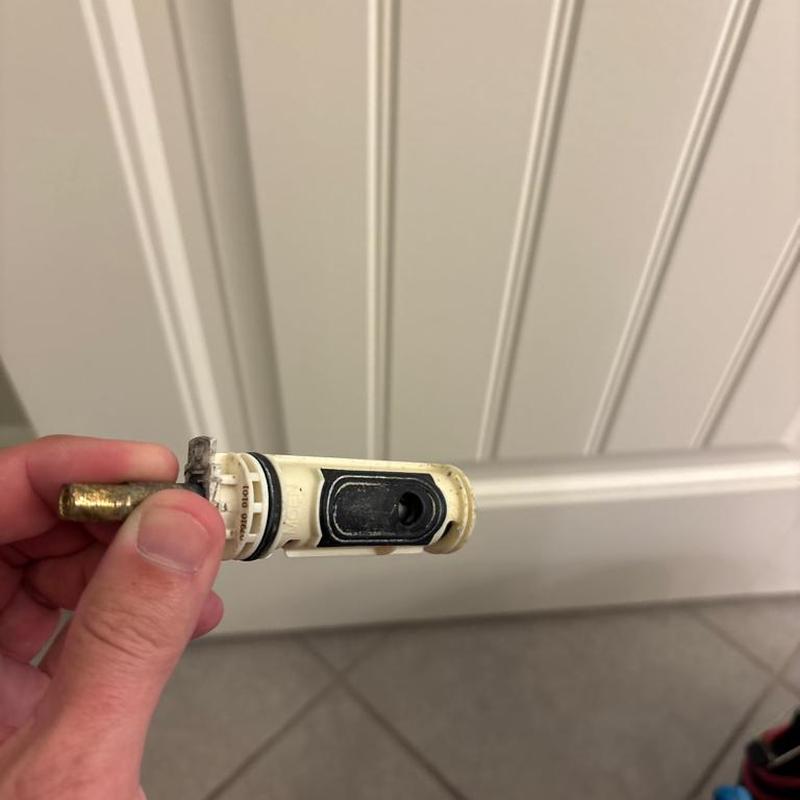 Moen Posi-Temp 1222 B faucet cartridge removed