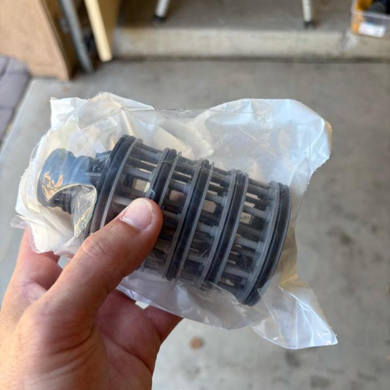 Seal stack kit for water softener in plastic bag