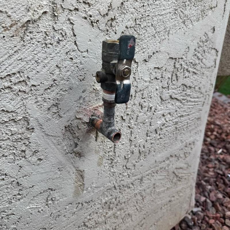 Hose bib with new coupling and shark bite fitting