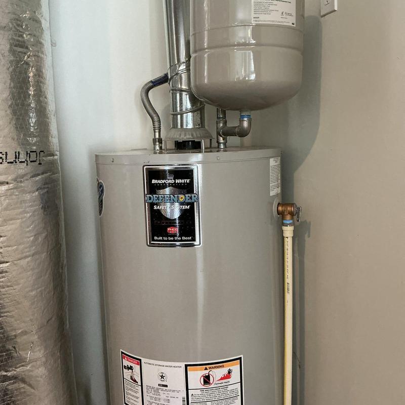 TP valve and expansion tank on water heater