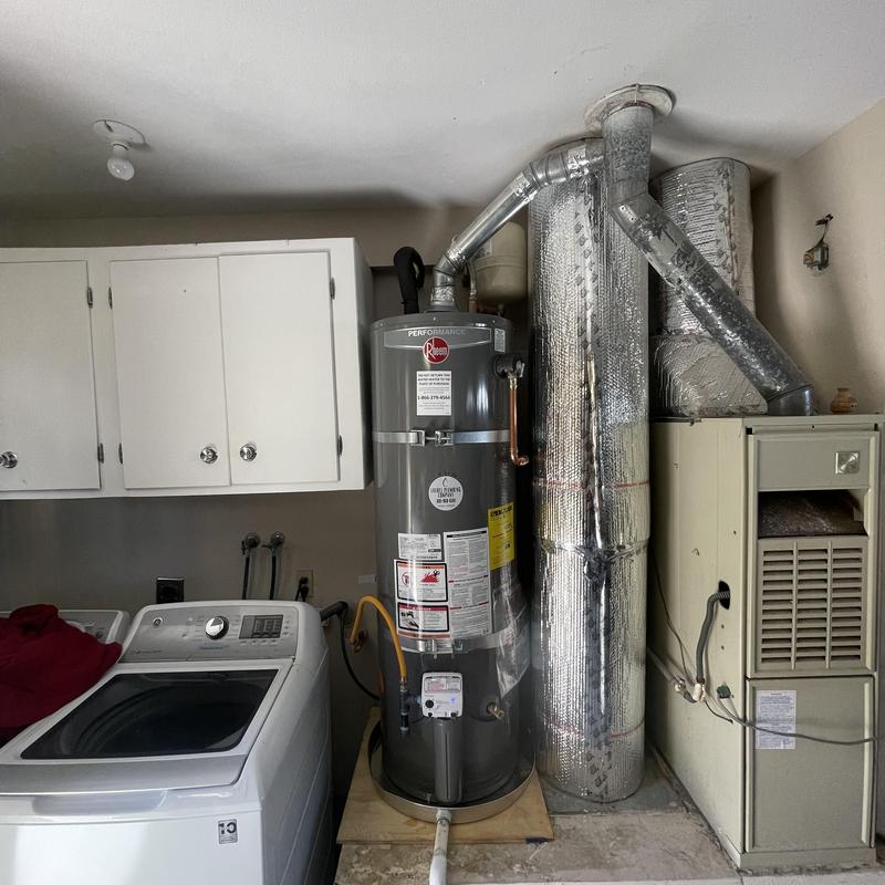 40 gallon water heater replacement in laundry room