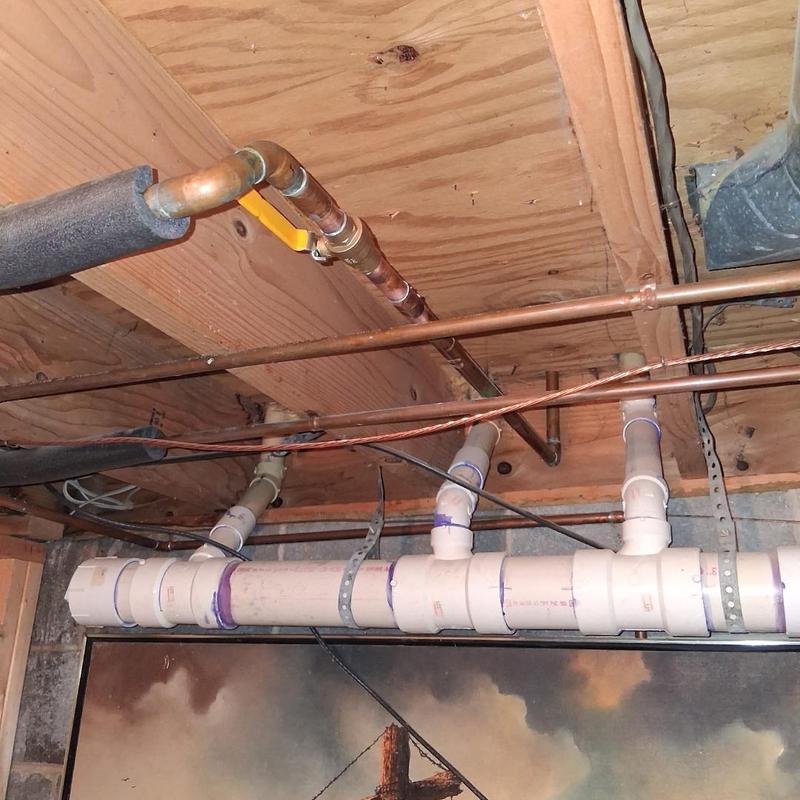 Copper water heater valves and silcock installation