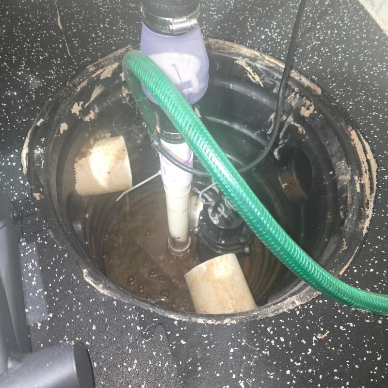Sump pump system with battery backup installation estimate