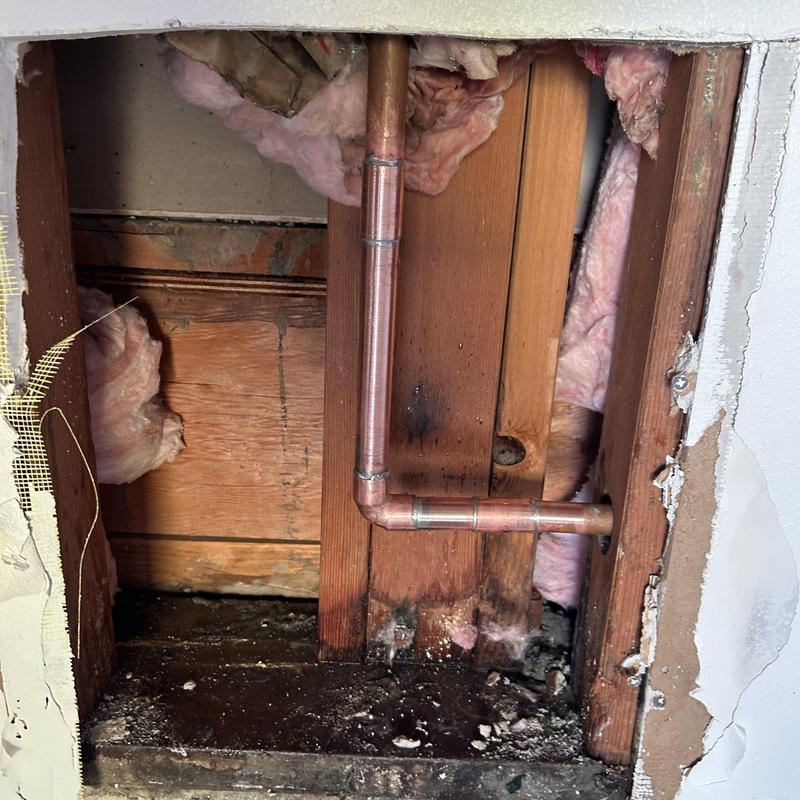 34-inch copper pipe replacement behind water heater