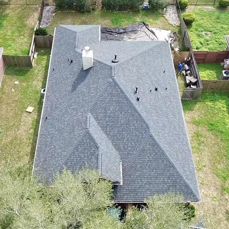 Owens Corning Onyx Black roof replacement aerial view