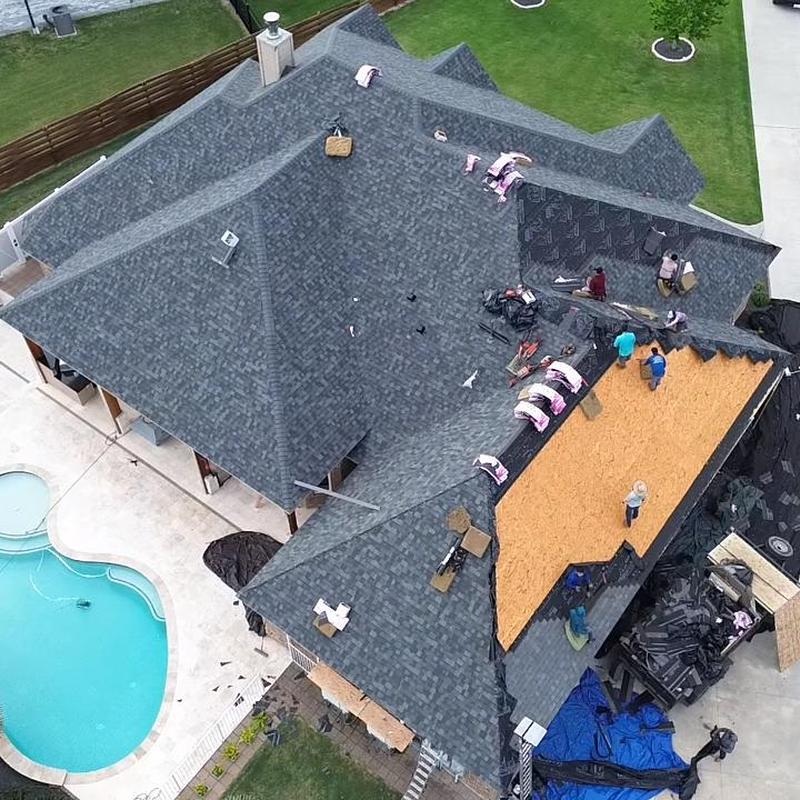 Owens Corning Duration Estate Grey roof replacement progress