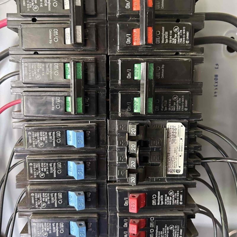 240v 60a circuit breaker installation in Westinghouse panel